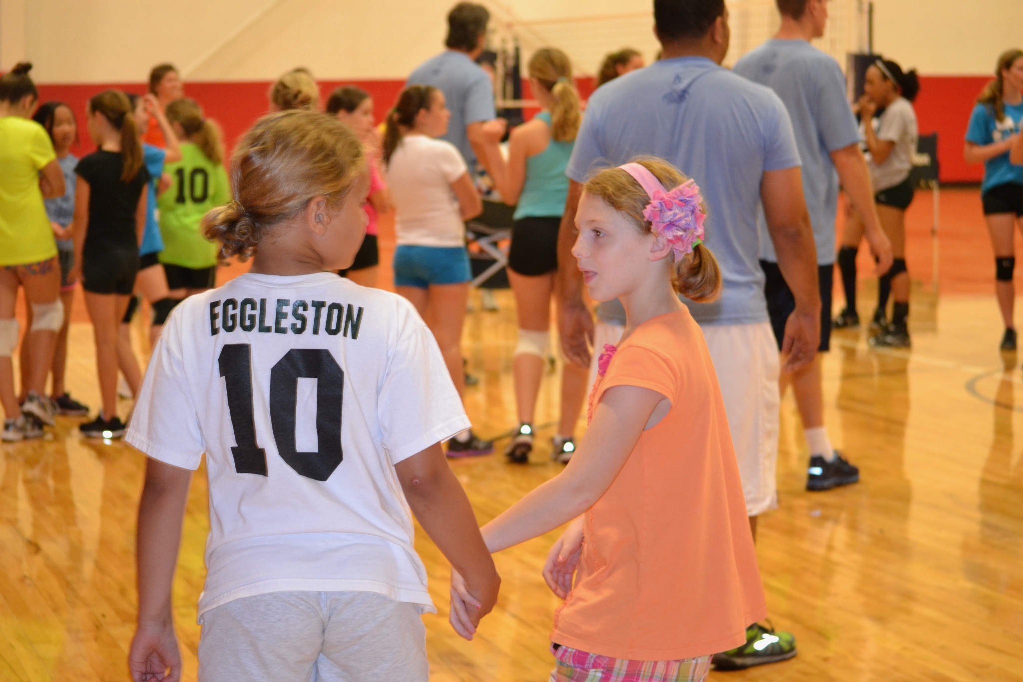 Youth connecting at volleyball camp