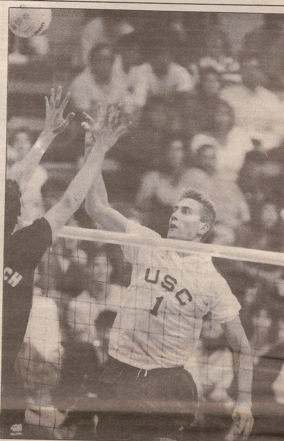 Dave playing volleyball at USC 1994